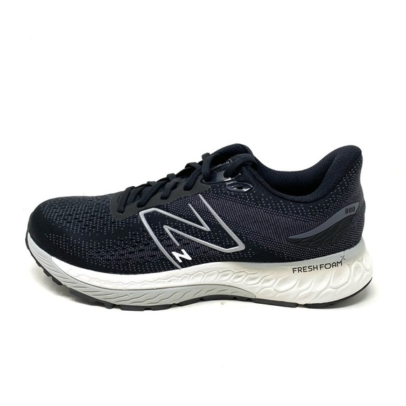 New Balance Fresh Foam X 880v12 - Black with Lead and Light Aluminum NARROW - Picture 1 of 7